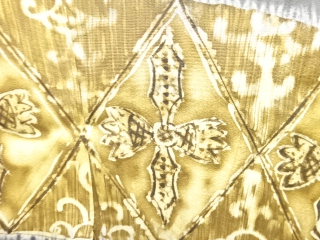 JAPANESE KIMONO / ANTIQUE SHIBORI ABSTRACT PATTERN MENS JUBAN